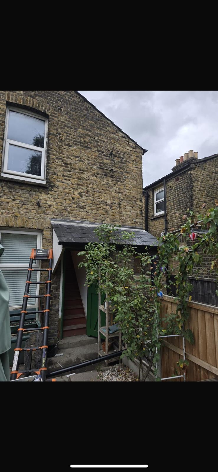 Front door canopy after